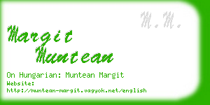 margit muntean business card